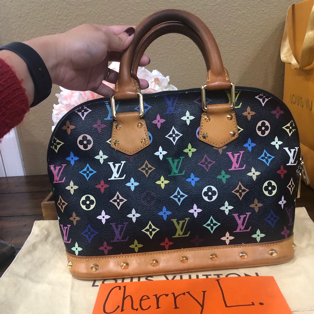 Louis Vuitton Noir Multi Color Alma PM